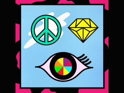 Visualize Peace after effects diamond election eye motion peace psychedelic