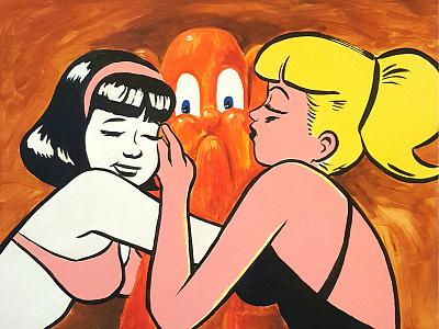 Betty, Veronica and George archie george condo painting