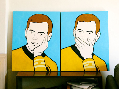 Captain Kirk meme acrylic meme painting star trek