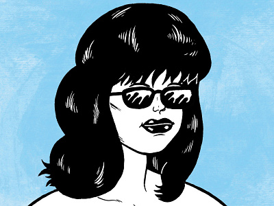 Betty character illustration sunglasses