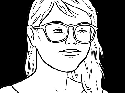 Ray Bans glasses illustration inking ray bans