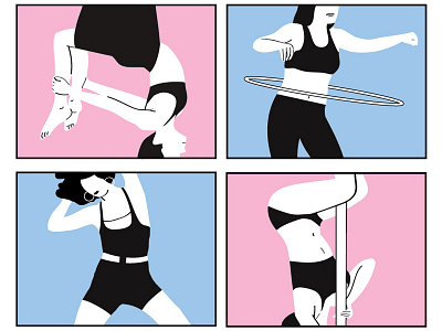 Work Out exercise illustration vector