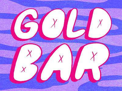 Gold Bar Seattle illustration lettering typography