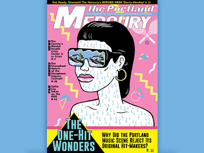 Portland Mercury cover 80s cover art cover design illustration mercury