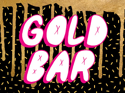 Gold Bar Lettering illustration lettering signage social media