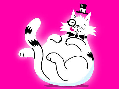 Fat Cat Quiz cat illustration logo mascot