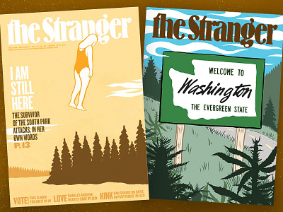 Stranger covers covers covert art illustration newspaper print the stranger weekly