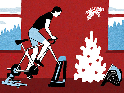 Wahoo Fitness bicycle biking illustration product sports training