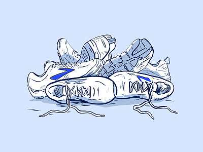 Brooks Shoe Finder athletes illustration product running shoes sports sports app