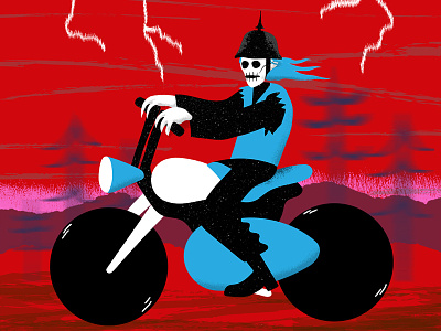 Eternal Cancellation biker illustration motorcycle motorcycle art skeleton skull