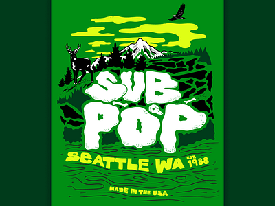 Sub Pop poster music poster seattle sub pop