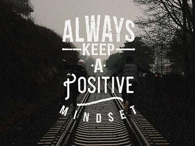 Positif Mindset design illustration typo typogaphy