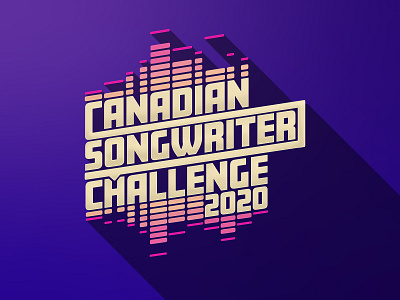 Canadian Songwriter Challenge branding design identity illustrator lockup logo music purple song