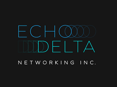 Echo Delta Networking branding connection echo icon it logo networking technology wifi