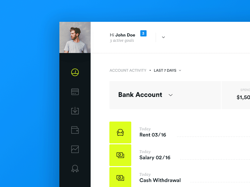 Bank Account Dashboard - Responsive Navigation