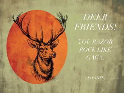 Deer Friends! deer orange print texture type typo wall welcome