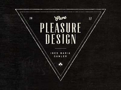 Pure Pleasure Design Logo 2012 2012 branding clover ines gamler logo nostalgia nostalgic ppd pure pleasure design texture tommaso triangle typography vintage