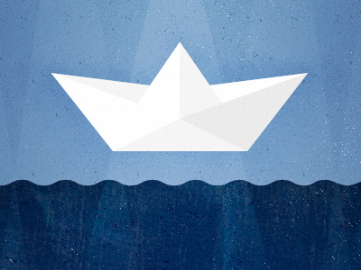 Paperboat boat illustration light paper texture toy water