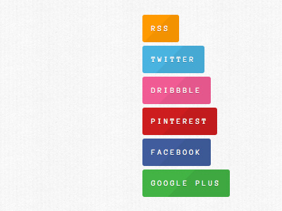 Social links in sidebar button dribbble facebook google plus links navigation pinterest rss sidebar social social media twitter widget