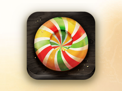Candy - App Icon app icon ios iphone ipad touch candy icons application wood sweets texture perspective campino realistic
