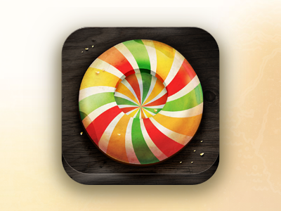 Candy - App Icon app application campino candy icon icons ios ipad iphone perspective realistic sweets texture touch wood