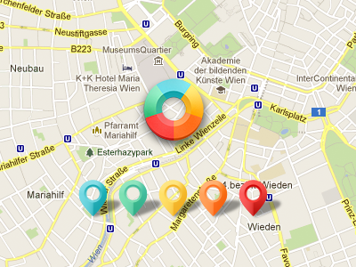 Map - Location Indicator & Pushpins google icon location map mappin pin pushpin travel