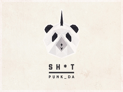 Punk_Da the panda icon illustration minimal panda punk sticker triangles wow