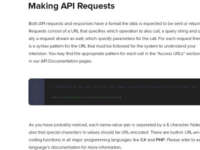 Making Api Request api app clean code editor flat landing minimal page request wep