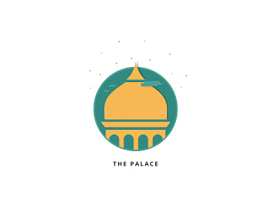 The Palace badge flat icon india landmark minimal palace