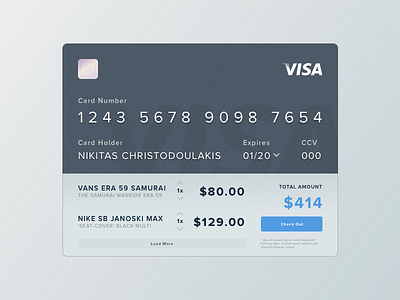 #002 - Credit Card - Daily UI card checkout credit credit card daily ui dailyui ui visa