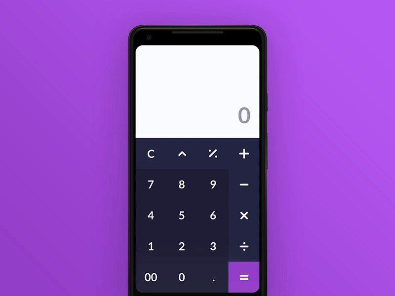 Uplabs Calculator Challenge app calculator flat mobile numbers ui user interface