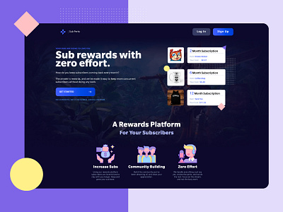 Twitch Subscriber Rewards Landing Page