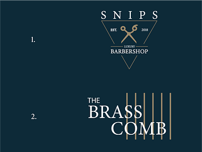 Barbershop Logo | Snips / Brass Comb | Daily Logo Challenge