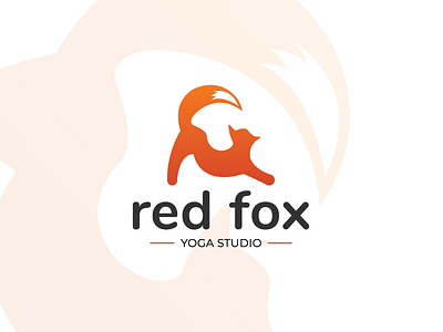 Red Fox | Yoga Studio | Daily Logo Challenge downward dog fox fox studio yoga yoga logo