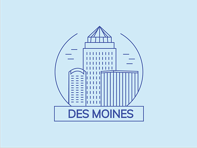 Des Moines City Logo | Daily Logo Challenge #22 city city logo daily logo challenge des moines design iowa line logo