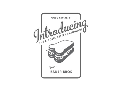 The Bigger, Better Sandwich baker bristol design eat farm food illustration local natural sandwich vintage