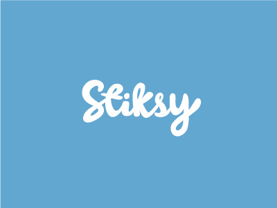 Stiksy Logo folksy fun logo. custom lettering playful shop stickers stiksy store typography