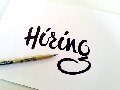 We're Hiring! custom type illustration intern job junior designer typography