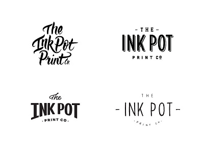 Ink Pot branding custom type ink ink pot lettering logo screen printers screen printing typography