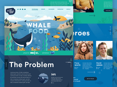 #NotWhaleFood animation fish homepage illustration scene sea ui ux web webdesign whale