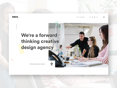 ORCA website brand brand development bristol creative agency digital design homepage orca self promo ui ux web website