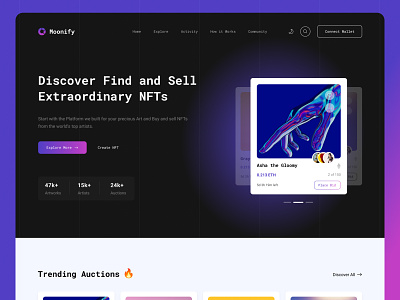 NFT Marketplace Page branding clean crypto design graphic design nft nft marketplace ui uidesign webdesign website design
