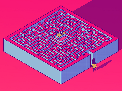 Maze art design drawing illustration vector