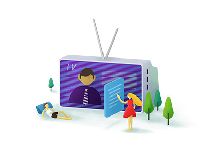 TV News illustration vector