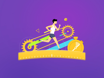 Running Time illustration vector