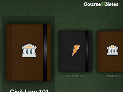 CourseNotes for iPad UI update