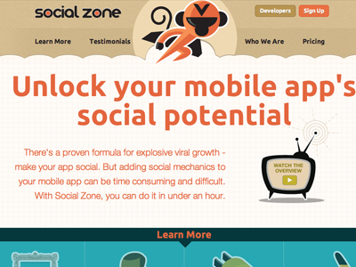 Social Zone Homepage