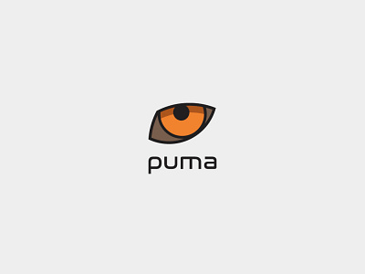 Puma eye icon logo design monogram vector