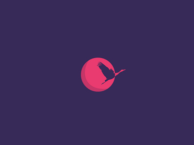 Red moon crane dribbble invite icon icon design iconography illustraion illustration art logo moon vector