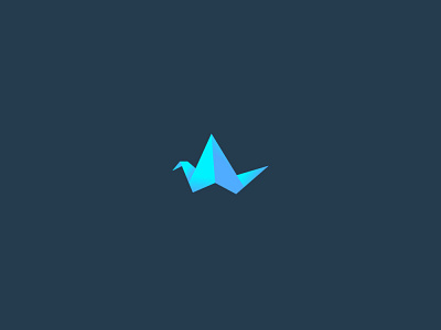 Origami bird bird design gradient highlight icon illustration logo monogram origami shadow ui uidesign vector